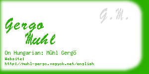 gergo muhl business card
